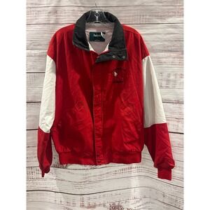 Vintage Dunbrooke Nebraska Huskers Jacket Mens Large Red White Colorblock USA